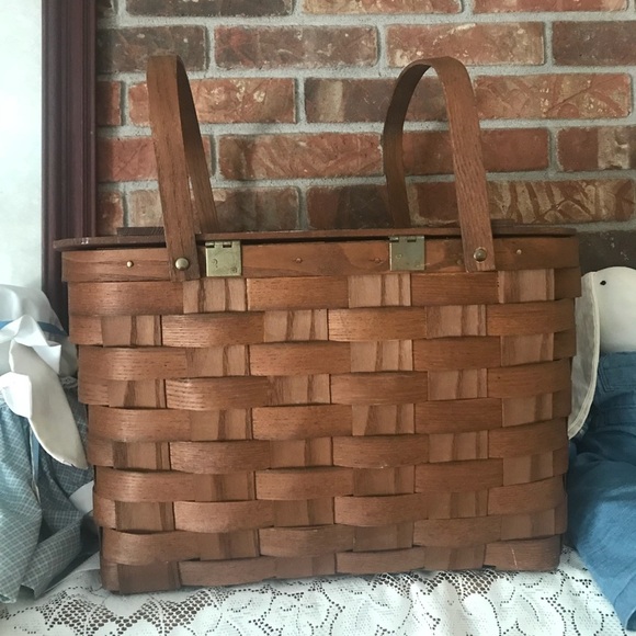 Rare Vintage 1970’s Handmade picnic wicker basket - Picture 3 of 6